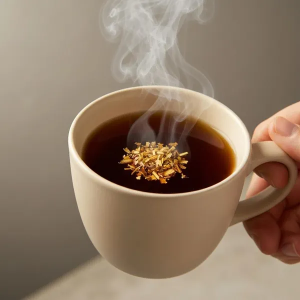 Tea, herbal (contains chicory root), strong