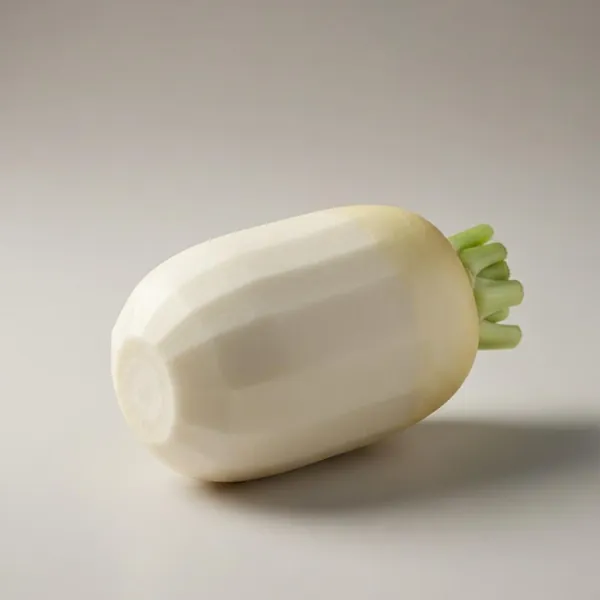 Turnip, white, peeled, raw